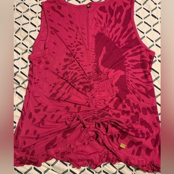 NWOT rare Y2K 2000s Apple Bottoms 3X tank top, ruffled hem and drawstring back - Picture 11 of 12